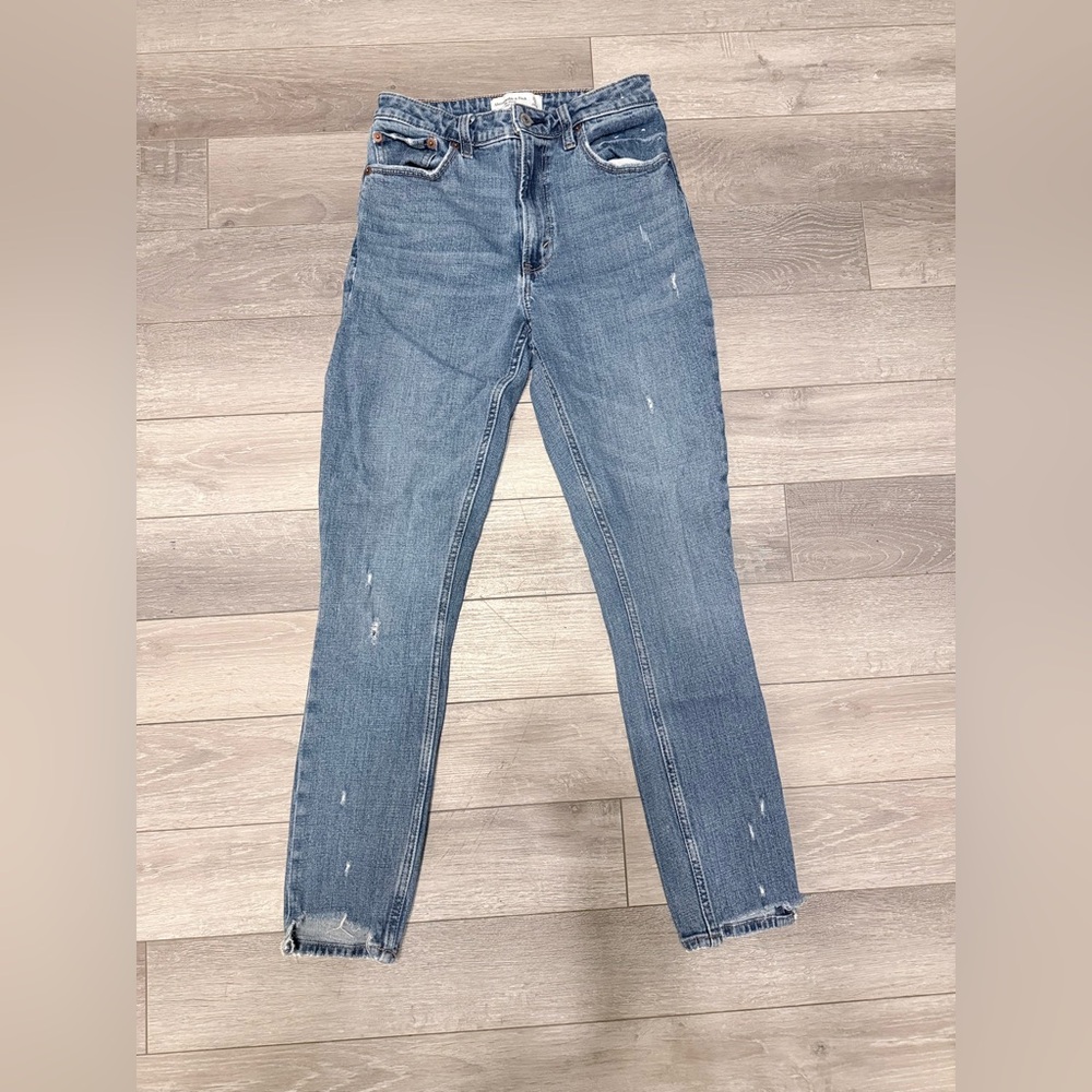 Abercrombie & Fitch Skinny Jeans Women 25/0L Blue Excellent Curve Love High Rise